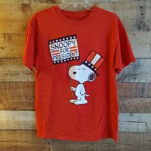 ❗5/$20 SALE❗Peanuts Snoopy for President t shirt